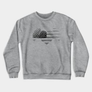 Faded American Winged Heart Crewneck Sweatshirt